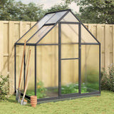 vidaXL Tuinkas met basisframe 169x58x195 cm aluminium zilverkleurig