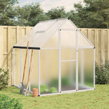 vidaXL Tuinkas met basisframe 169x58x195 cm aluminium zilverkleurig