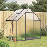 vidaXL Tuinkas met basisframe 169x58x195 cm aluminium zilverkleurig