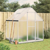 vidaXL Tuinkas met basisframe 169x58x195 cm aluminium zilverkleurig