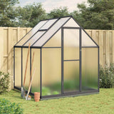 vidaXL Tuinkas met basisframe 169x58x195 cm aluminium zilverkleurig