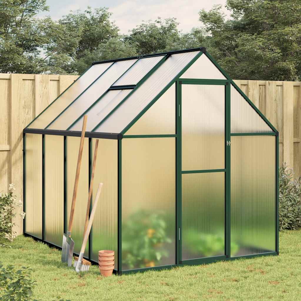 vidaXL Tuinkas met basisframe 169x58x195 cm aluminium zilverkleurig