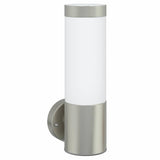 vidaXL Buitenwandlamp Zilver 12 x 8,5 x 27 cm RVS en plastic