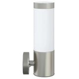 vidaXL Buitenwandlamp Zilver 12 x 8,5 x 27 cm RVS en plastic