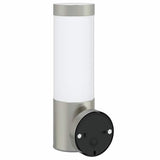 vidaXL Buitenwandlamp Zilver 12 x 8,5 x 27 cm RVS en plastic