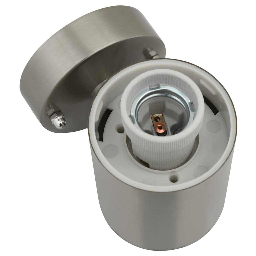 vidaXL Buitenwandlamp Zilver 12 x 8,5 x 27 cm RVS en plastic