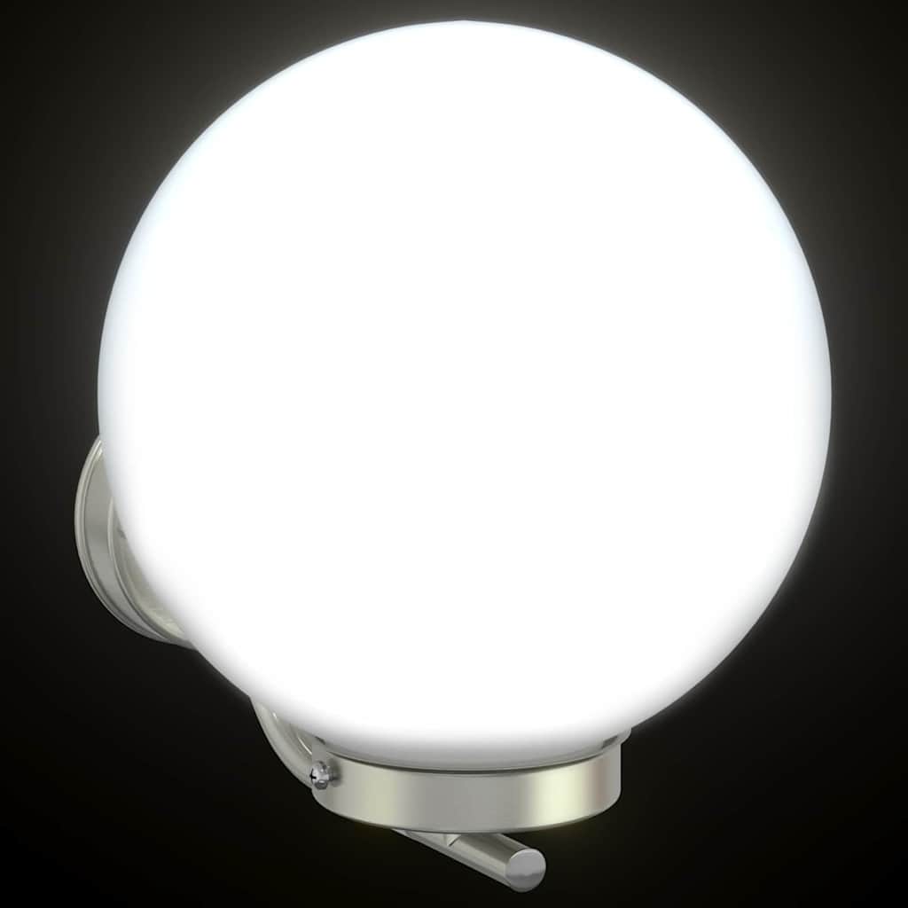 vidaXL Buitenwandlamp Zilver 29 x 25 x 33 cm RVS en plastic