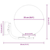 vidaXL Buitenwandlamp Zilver 29 x 25 x 33 cm RVS en plastic