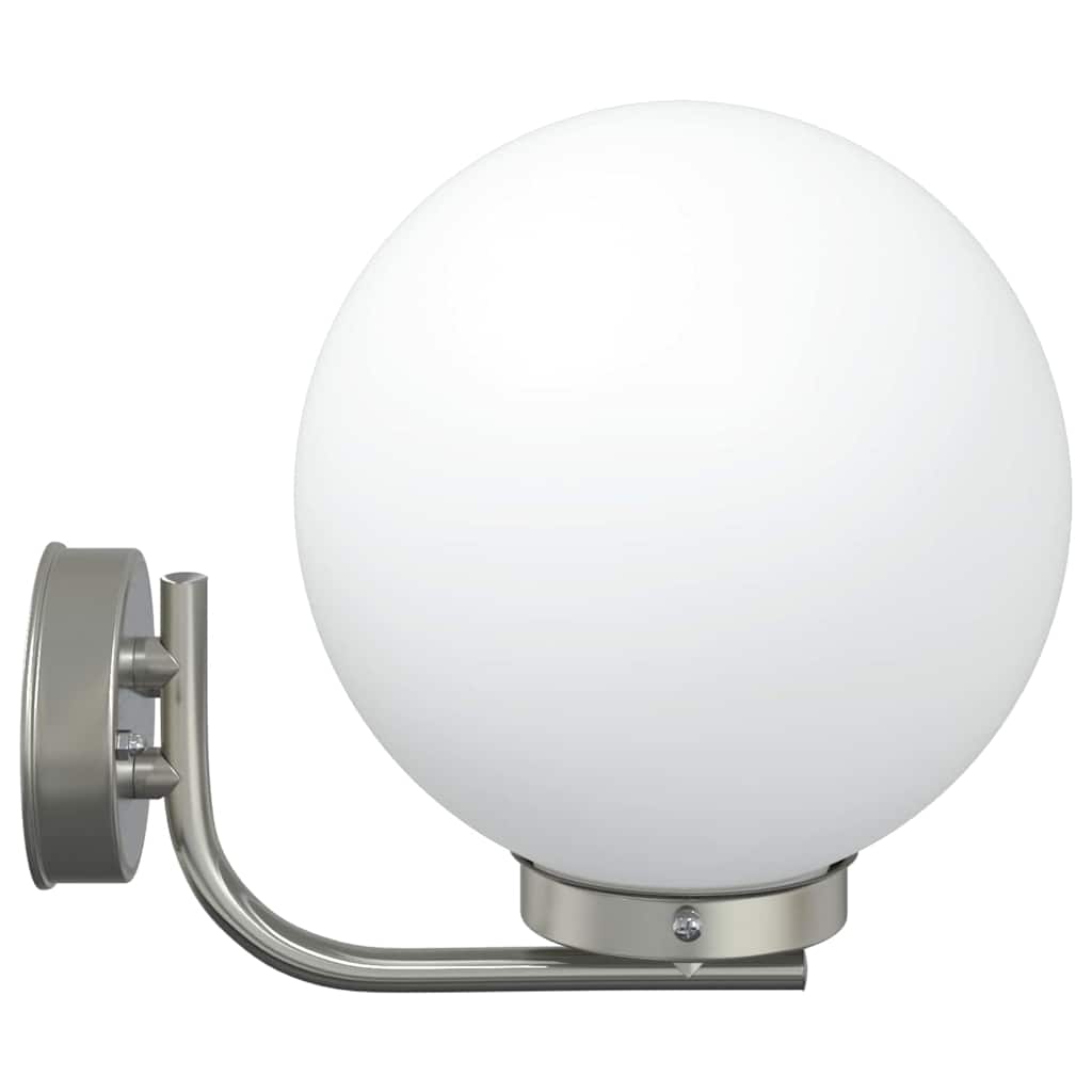 vidaXL Buitenwandlamp Zilver 29 x 25 x 33 cm RVS en plastic