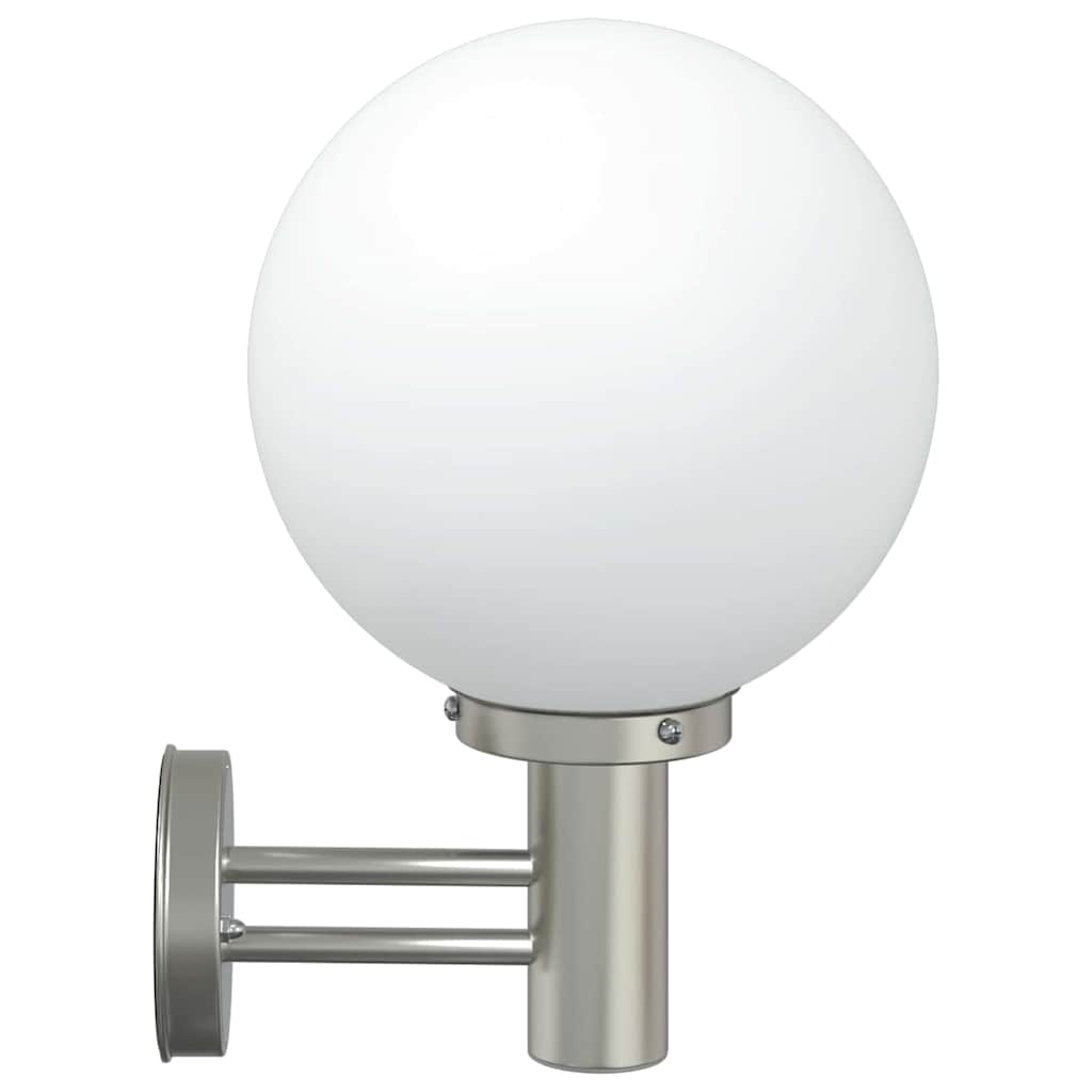 vidaXL Buitenwandlamp Zilver 28 x 25 x 38 cm RVS en plastic
