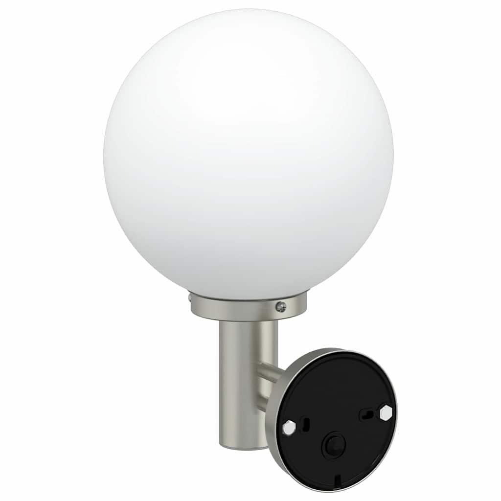vidaXL Buitenwandlamp Zilver 28 x 25 x 38 cm RVS en plastic