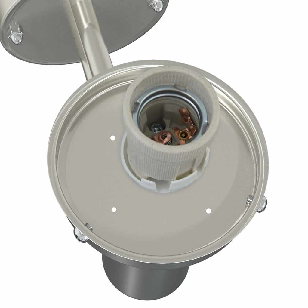 vidaXL Buitenwandlamp Zilver 28 x 25 x 38 cm RVS en plastic