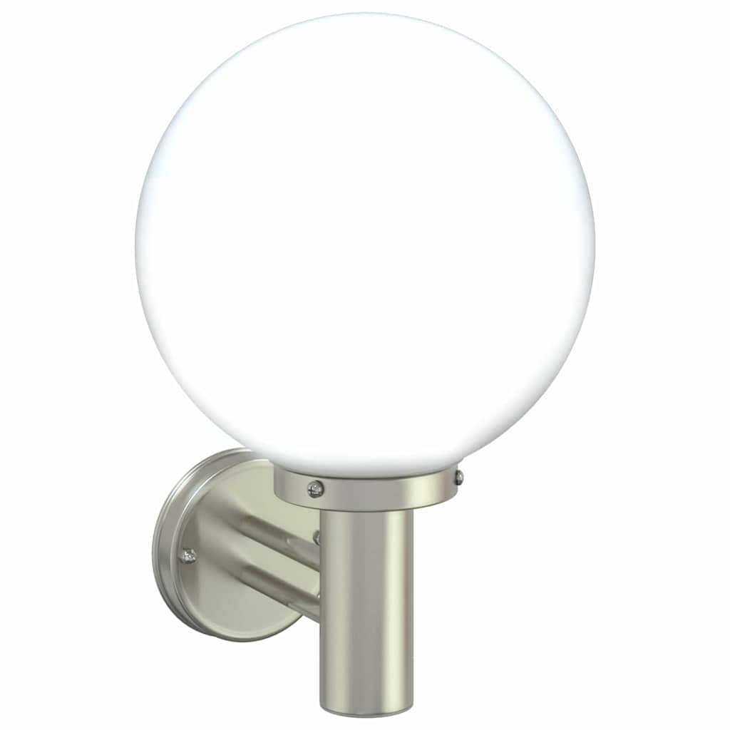 vidaXL Buitenwandlamp Zilver 28 x 25 x 38 cm RVS en plastic