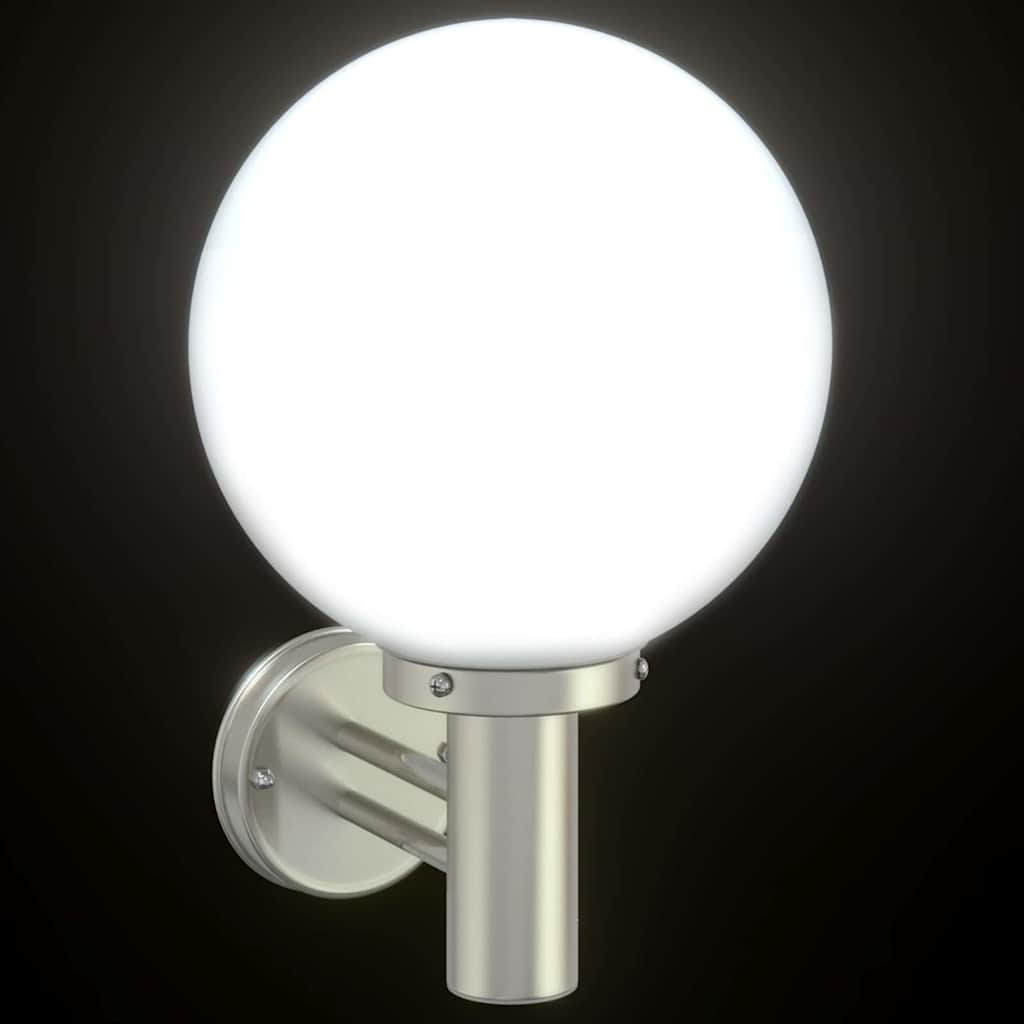 vidaXL Buitenwandlamp Zilver 28 x 25 x 38 cm RVS en plastic