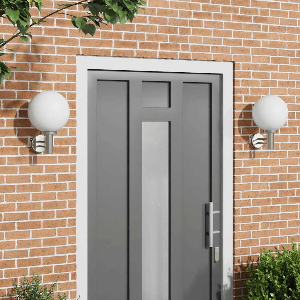 vidaXL Buitenwandlamp Zilver 28 x 25 x 38 cm RVS en plastic