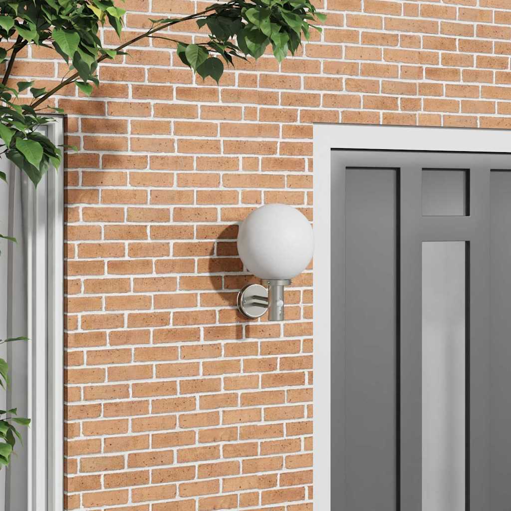 vidaXL Buitenwandlamp Zilver 28 x 25 x 38 cm RVS en plastic