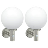 vidaXL Buitenwandlamp Zilver 28 x 25 x 38 cm RVS en plastic