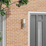 vidaXL Outdoor Wall Lamp Silver 15 x 7.5 x 33 cm Stainless Steel and Plastic