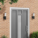 vidaXL Outdoor Wall Lamp Silver 15 x 7.5 x 33 cm Stainless Steel and Plastic