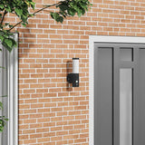 vidaXL Outdoor Wall Lamp Silver 15 x 7.5 x 33 cm Stainless Steel and Plastic