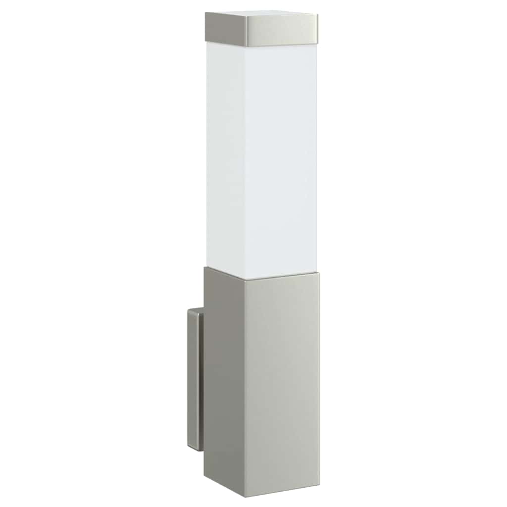 vidaXL Buitenwandlamp Zilver 10.5 x 6 x 33 cm RVS en plastic