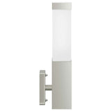 vidaXL Buitenwandlamp Zilver 10.5 x 6 x 33 cm RVS en plastic