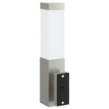 vidaXL Buitenwandlamp Zilver 10.5 x 6 x 33 cm RVS en plastic