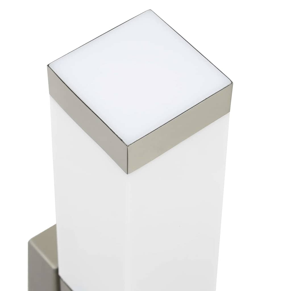 vidaXL Buitenwandlamp Zilver 10.5 x 6 x 33 cm RVS en plastic