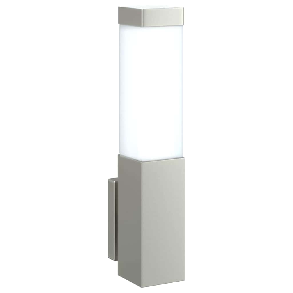 vidaXL Buitenwandlamp Zilver 10.5 x 6 x 33 cm RVS en plastic