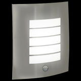 vidaXL Outdoor Wall Light Silver 23.5 x 9 x 26 cm Stainless Steel and Plastic