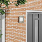 vidaXL Outdoor Wall Light Silver 23.5 x 9 x 26 cm Stainless Steel and Plastic