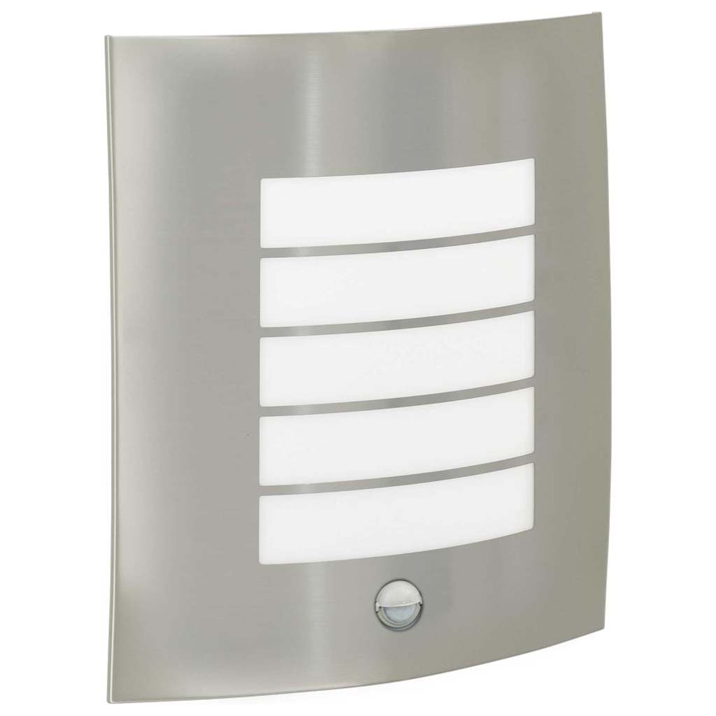 vidaXL Outdoor Wall Light Silver 23.5 x 9 x 26 cm Stainless Steel and Plastic