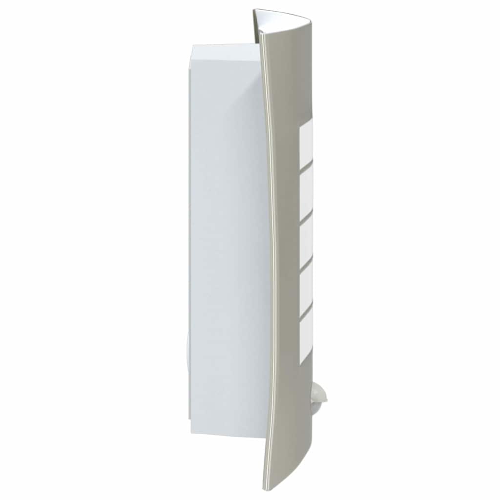 vidaXL Outdoor Wall Light Silver 23.5 x 9 x 26 cm Stainless Steel and Plastic