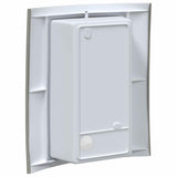 vidaXL Outdoor Wall Light Silver 23.5 x 9 x 26 cm Stainless Steel and Plastic