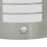 vidaXL Outdoor Wall Light Silver 23.5 x 9 x 26 cm Stainless Steel and Plastic