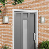 vidaXL Outdoor Wall Light Silver 23.5 x 9 x 26 cm Stainless Steel and Plastic