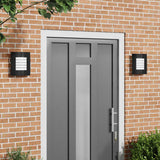 vidaXL Outdoor Wall Light Silver 23.5 x 9 x 26 cm Stainless Steel and Plastic