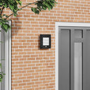 vidaXL Outdoor Wall Light Silver 23.5 x 9 x 26 cm Stainless Steel and Plastic