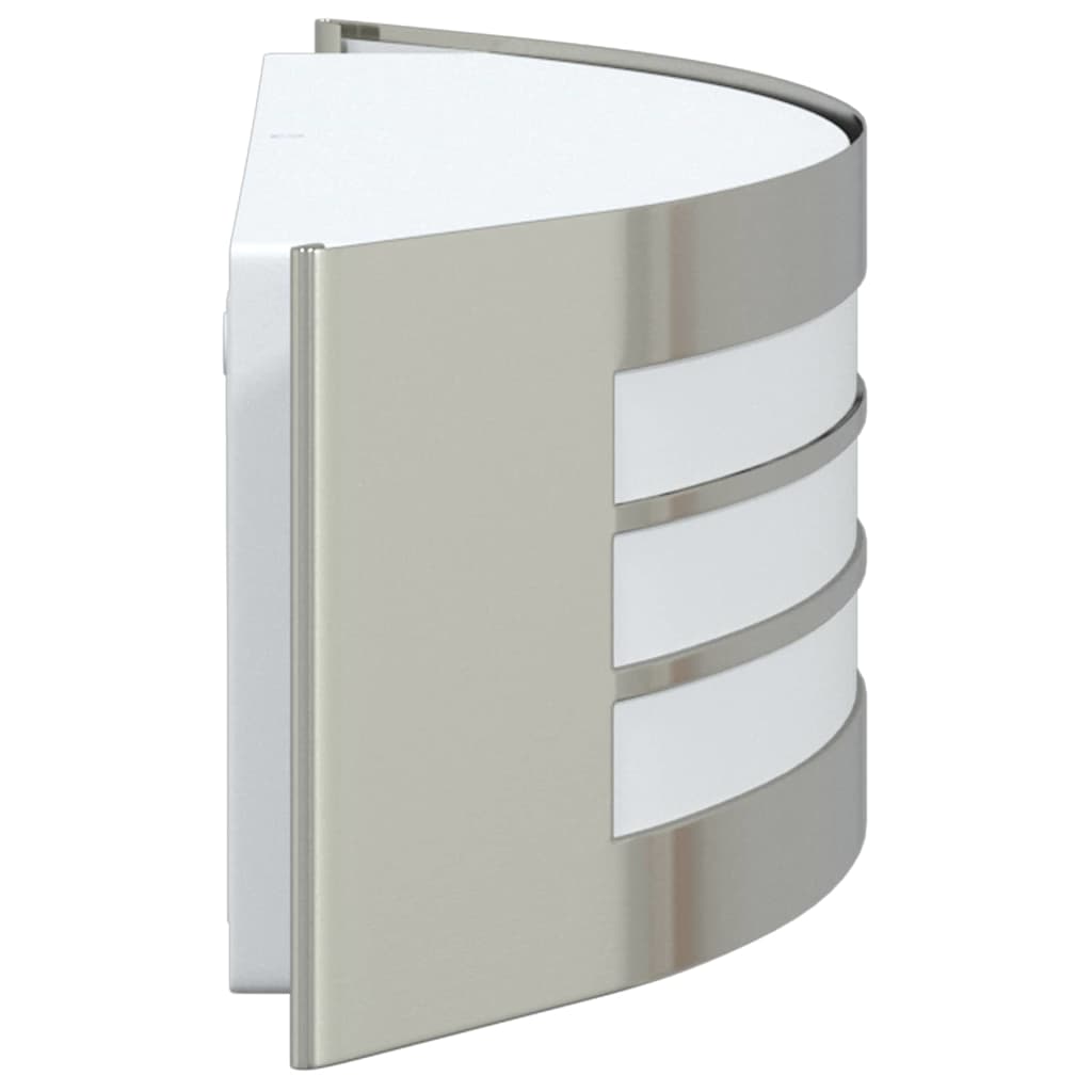 vidaXL Buitenwandlamp Zilver 32 x 10 x 10 cm RVS en plastic