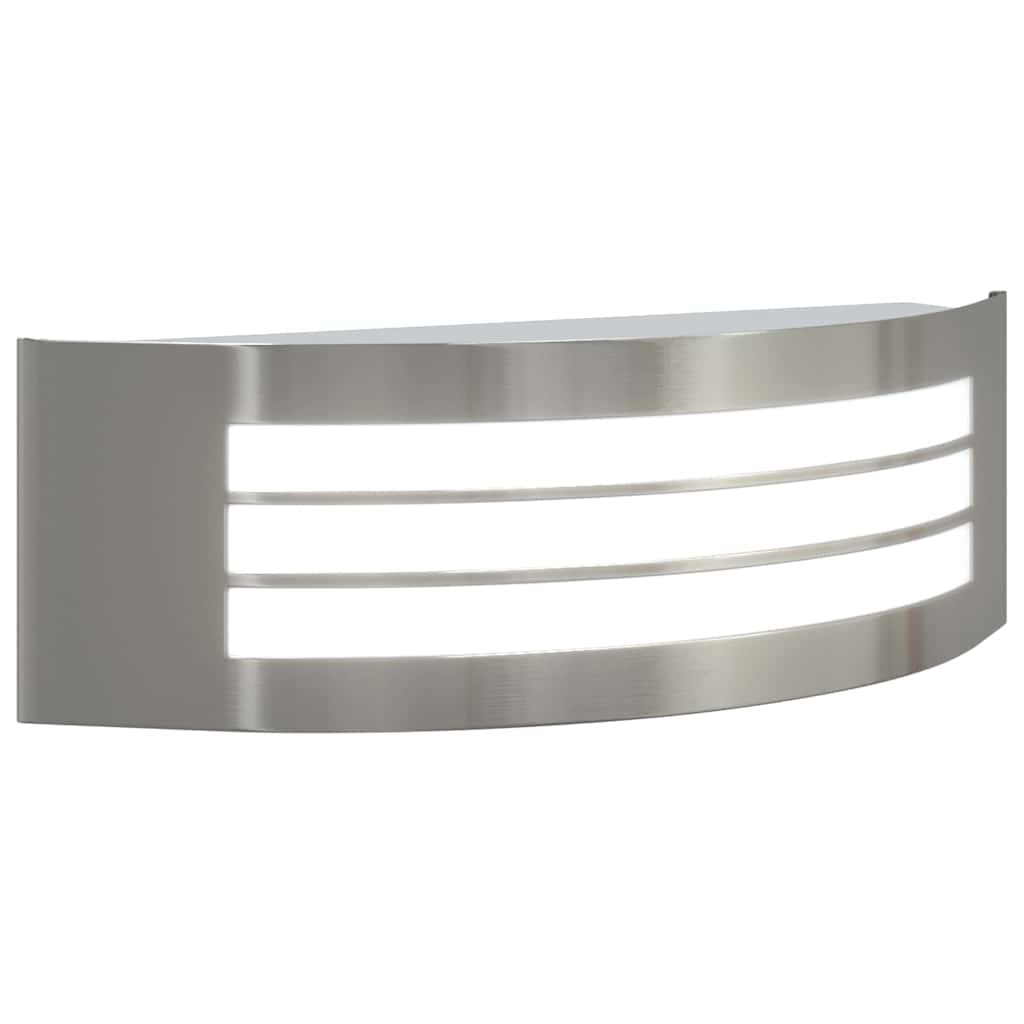 vidaXL Buitenwandlamp Zilver 32 x 10 x 10 cm RVS en plastic