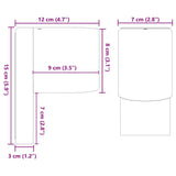 vidaXL Buitenwandlamp Zwart 12 x 7 x 15 cm Roestvrij staal