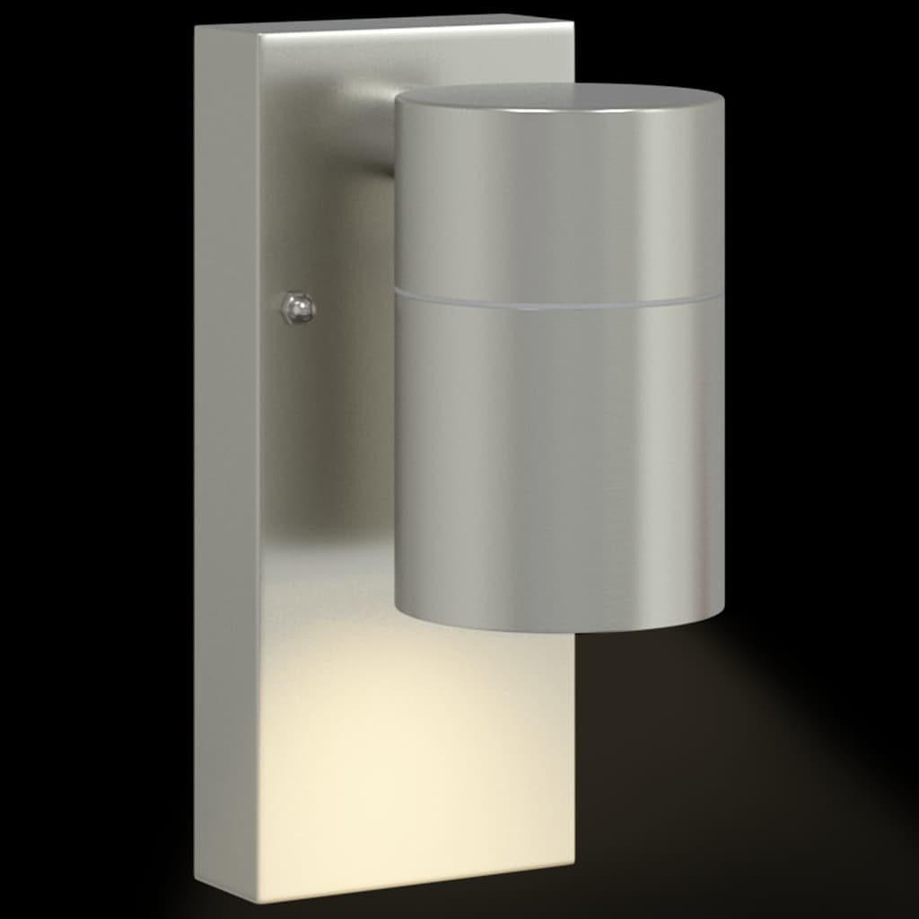 vidaXL Buitenwandlamp Zilver 6,5 x 10,5 x 16 cm