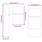vidaXL Buitenwandlamp Zilver 6,5 x 10,5 x 16 cm