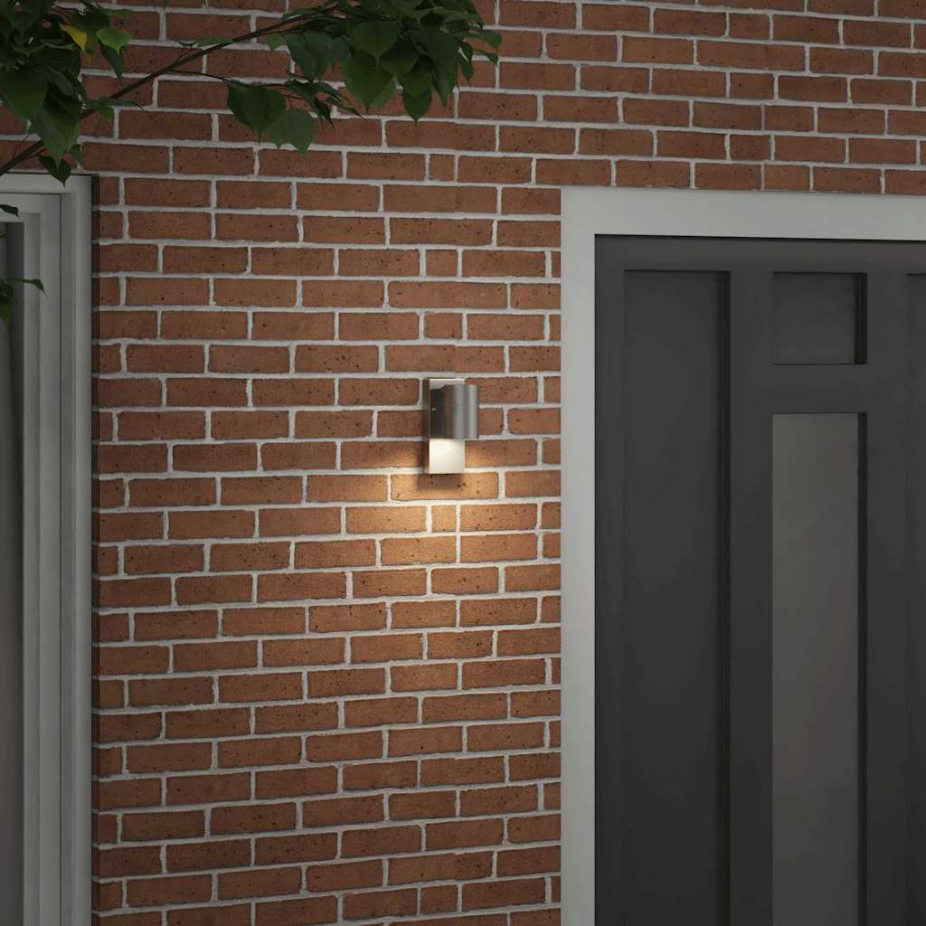 vidaXL Buitenwandlamp Zilver 6,5 x 10,5 x 16 cm