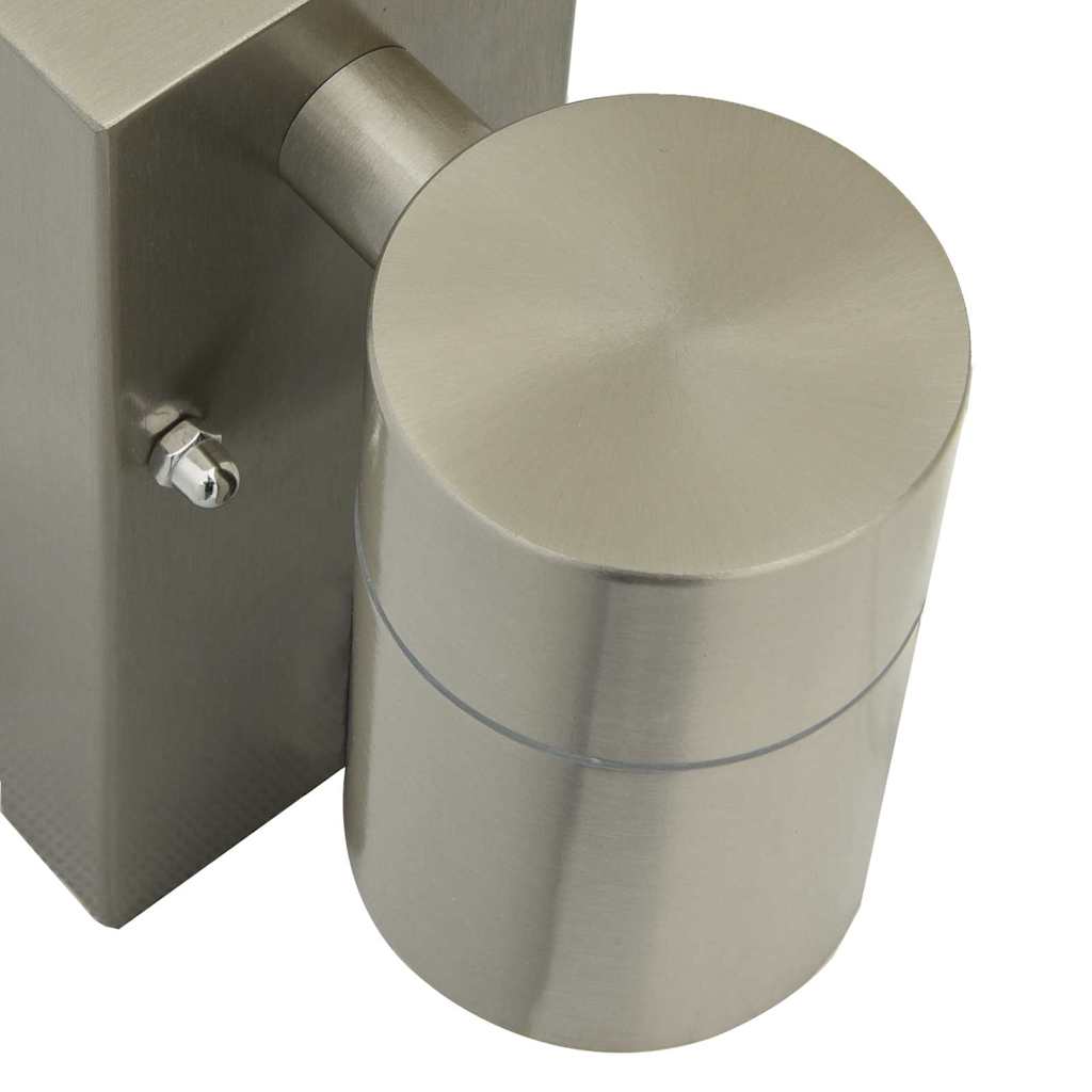 vidaXL Buitenwandlamp Zilver 6,5 x 10,5 x 16 cm
