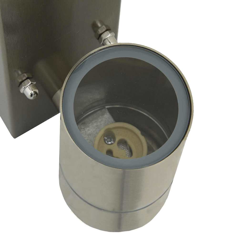 vidaXL Buitenwandlamp Zilver 6,5 x 10,5 x 16 cm