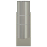 vidaXL Outdoor Wall Lamp Silver 7 x 10 x 22 cm Stainless Steel and Glass