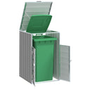 vidaXL Containerberging voor 1 container 72x81x115 cm staal groen