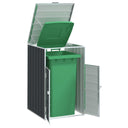 vidaXL Containerberging voor 1 container 72x81x115 cm staal groen