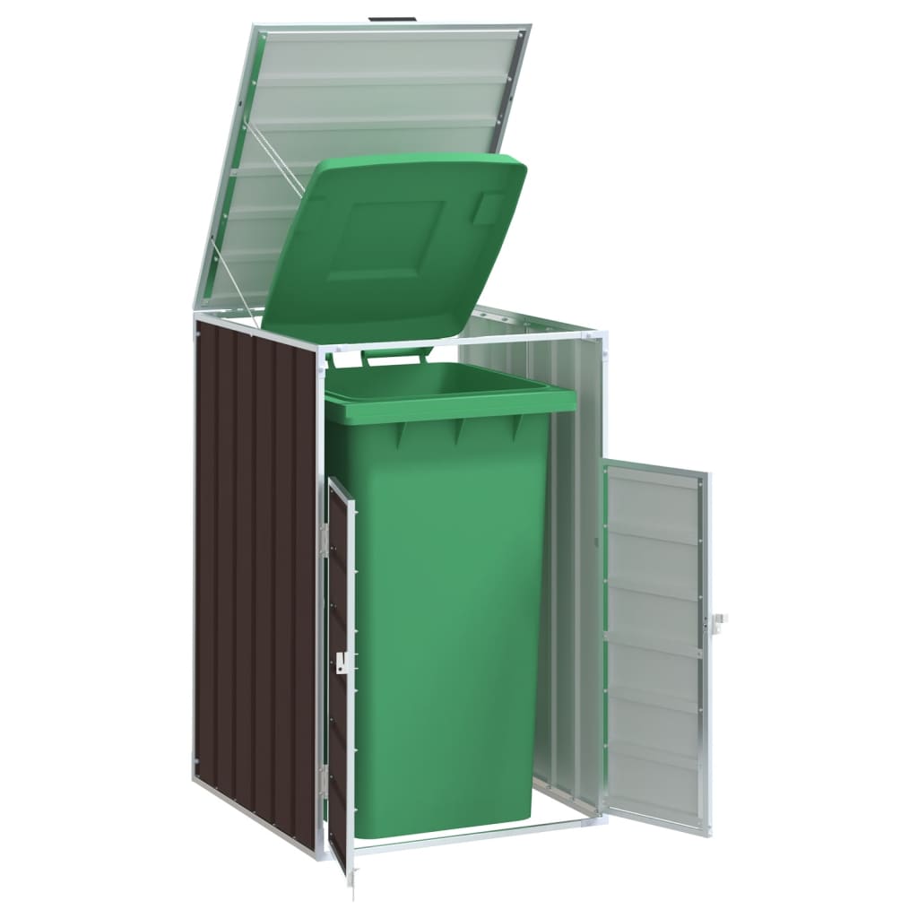 vidaXL Containerberging voor 1 container 72x81x115 cm staal groen
